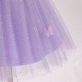thumbnail image 5 of IBTOM CASTLE Toddler Little Flower Girls Princess Tulle Dress Sleeveless Floral Embroidery Tutu 3D Butterfly Back Bowknot For Wedding Birthday Party Evening Formal Purple, 5 of 7