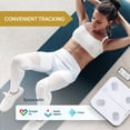 thumbnail image 3 of Báscula inteligente de grasa corporal INEVIFIT, analizador digital de composición corporal con Bluetooth de alta precisión para baño. Mide peso, grasa corporal, agua, músculo, grasa visceral y masa ós, 3 of 5