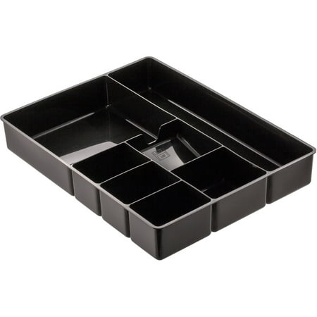 Officemate Oic 7 Compartment Deep Desk Drawer Tray Black 21322