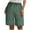 Green, variant on vigerkar Womens Bermuda Shorts Casual Loose Elastic Drawstring Beach Knee Length short Pants with Pockets Green, L