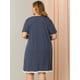 thumbnail image 5 of RoDe Dormir Camisón De Lunares ManCorDe Noche TalGrande PaMujer Azul Marino 3XL, 5 of 6