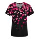 thumbnail image 2 of TaTaai Valentine Graphic Women Scrub Top Soft Cotton Relaxed Fit Short Sleeve V Neck Front Pocket Breathable Comfort Medical Work Casual Blouse Gift, 2 of 5