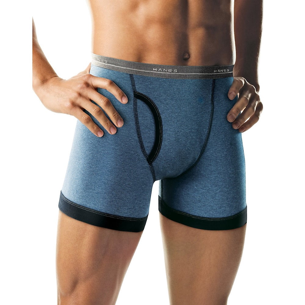 Hanes Men's FreshIQ Comfort Flex Waistband Ringer Boxer Brief 5-Pack