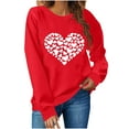 thumbnail image 6 of Cute Valentines Outfits For Women Long Sleeve Love Heart Graphic Sweatshirts Pullover Valentine's Crewneck Sweatshirt, 6 of 6