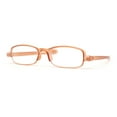 thumbnail image 1 of Adjustable Lens Angle Plastic Rectangular Reading Glasses Peach +1.00, 1 of 4