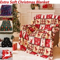 Dmlowu Christmas Throw Blanket for Couch, Comfortable Flannel Christmas Blanket, Lightweight Warm Cooling Blanket for Holiday Party Christmas Decorations, 28x39 inch