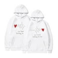 thumbnail image 2 of Womens Hoodie Casual Long Sleeve Heart Graphic Printed Pullover Sweatshirts Tops with Pocket Couple Lightweight Loose Sweatshirt Tops for Women 2025, 2 of 4