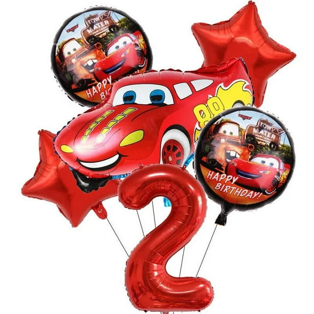Decoraciones para fiesta de cumpleaños de coches, recuerdo para niños, vasos y platos de Rayo McQueen, juego de vajilla, suministros para fiestas de coches de carreras para niños y niñas