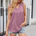thumbnail image 5 of Timegard Womens Tank Tops Ruched Solid Color Loose Sleeveless Tops Casual Comfy Lightweight Tee Shirts, 5 of 6