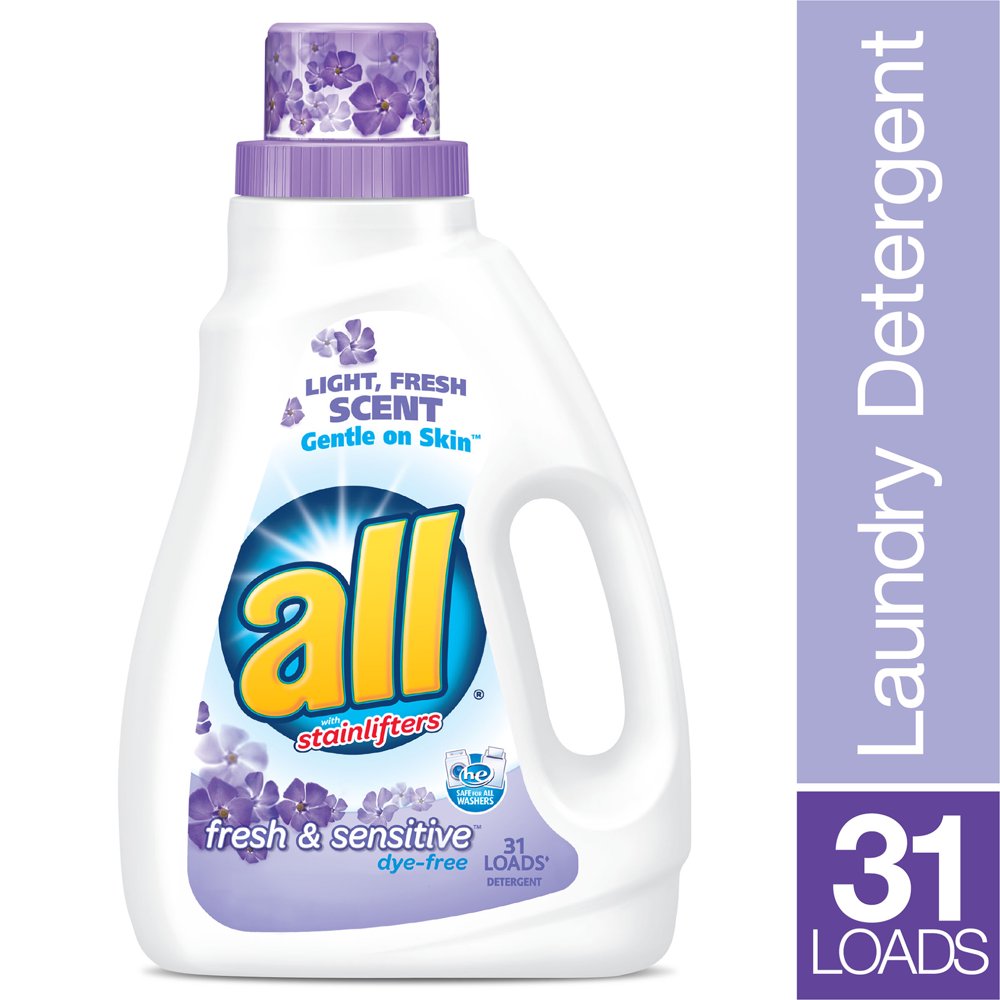 all Liquid Laundry Detergent, Fresh & Sensitive, 46.5 Fluid Ounces, 31