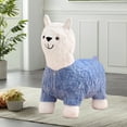 thumbnail image 6 of FYTPOV Cute Plush Alpaca Stool, Multifunctional Animal-Shaped Ottoman for Bedroom, Playroom, Shoe Changing Stool, Leisure Chair, Home Decor, 6 of 6