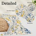 thumbnail image 3 of Yellow Blue Flowers Small Pillow Covers,Watercolor Botanical Floral Plants Soft Breathable Throw Pillow Cases with Invisible Zipper,Decorative Pillowcase Pillows Protectors for Sofa Bed Chair 12"x20", 3 of 9