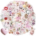 thumbnail image 1 of Paquete de 200 pegatinas Coquette, pegatinas rosas duraderas para decorar botellas de agua y portátiles., 1 of 8