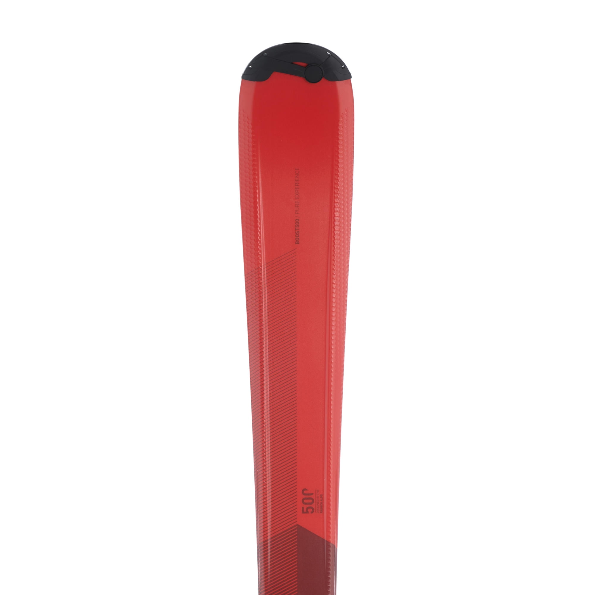Decathlon Wedze 500 Kids Downhill Skis with Boost Bindings, Red