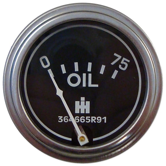 Oil Pressure Gauge (0-75 PSI) Fits International Tractor 364665R91 393487R91 528245R91 536967R1