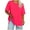 Hot Pink-1, variant on Nkmbld Plus Size Summer Tops for Women, Oversized Round Neck Short Sleeved T-Shirts Casual Loose Fit Blouses, Army Green, Size XL-5XL