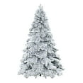 thumbnail image 6 of 7.5ft Snow Flocked Christmas Tree with Lights, Christmas Tree Prelit with 1324 Branch Tips, 650 Warm Lights and Metal Stand by Homestock, 6 of 9