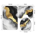 thumbnail image 3 of Black and Gold Marble Glitter Streaks Pattern Bathroom Rugs Sets 3 Piece,Toilet Cover Set,Absorbent Non Slip Bathroom Mats Sets with U-Shaped Contour Rug Toilet Rug Set, 3 of 5