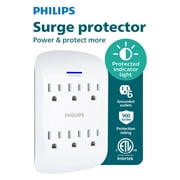Philips 6-Outlet Surge Protector Tap, 900 Joules - SPP3461WA/37