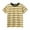 Yellow, variant on Boy Girl Cotton T-shirts Striped Print Short Sleeve Crew Neck Top Basic Tees Toddlers Kids Summer Clothes (5-6 Years, Green)