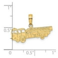thumbnail image 2 of 14k Solid Yellow Gold Polished Not engraveable Fire Truck Pendant Necklace 9.3x24mm Wide 0.8mm Thick Pendant for Women, 2 of 2