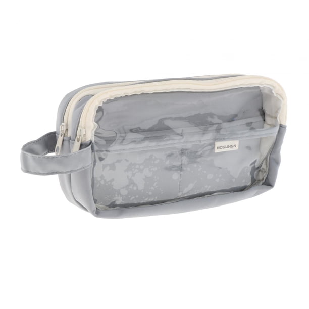 Estuche para lápices Capibala, bolsa para útiles escolares, estuche de maquillaje, bolsa organizadora de papelería Azul
