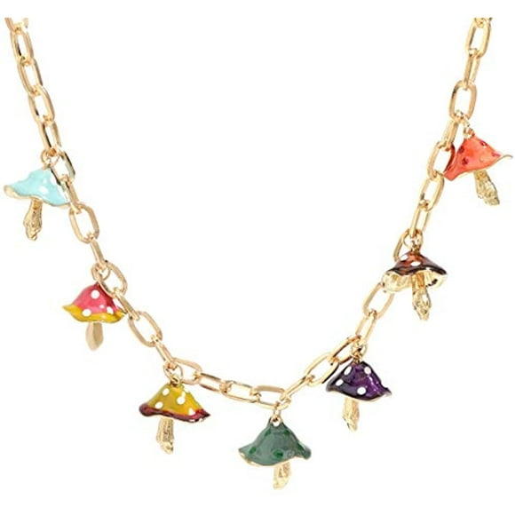 Harajuku Mignon Coloré dés Belle Punk Choker Colliers Femmes Bijoux Couple Cadeau Collier Pendentif Chokers -Champignon