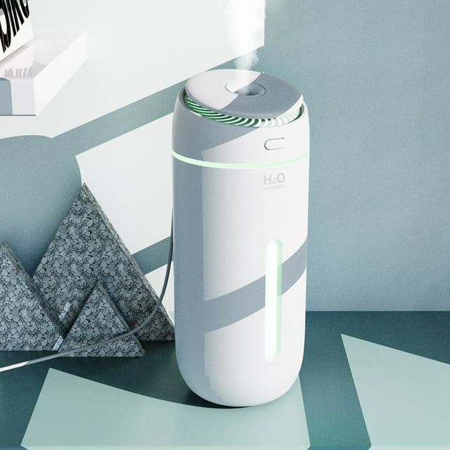 EGNMCR USB Humidifier With Colorful Light ,Large Capacity 400ML Quiet Cool Mist Humidifier For Car And Office ,Plants, Easy To Clean, Mother's Day Gift Ideas