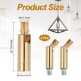 thumbnail image 2 of Sloped Ceiling Adapter, 90/345 Degree 60x15mm M10 Fine Thread Sloped Ceiling Light Fixture Adapter Kit for Ceiling Pendant Light Chandelier Track Suspend(Gold, Pack of 4), 2 of 7