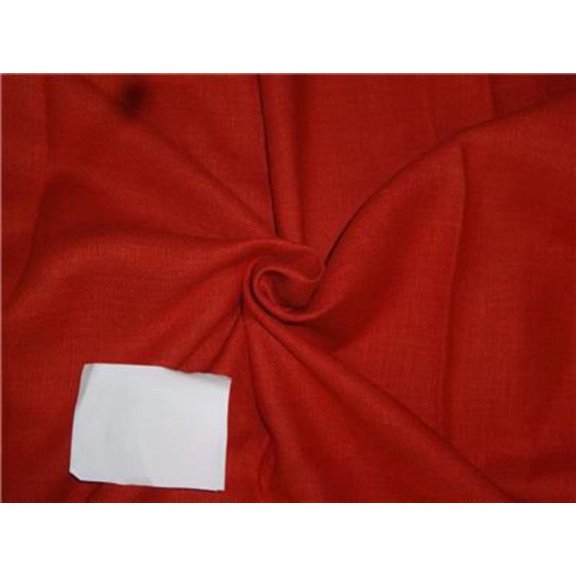 Heavy Linen Red Color Fabric 58quot; Cut Length of 2.15 yards