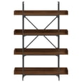 thumbnail image 2 of vidaXL Bookcase 4-Tier Brown Oak 100x33x145.5 cm Engineered Wood, 2 of 5