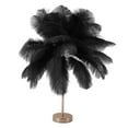 thumbnail image 2 of Lámpara de mesa decorativa con 30 plumas, recargable por USB, control táctil, color negro, 2 of 14