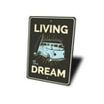 thumbnail image 4 of Living the Dream Novelty Sign, Metal Wall Decor - 10x14 inches, 4 of 4