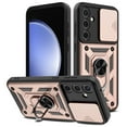 thumbnail image 3 of Elegant Choise Phone Case with Ring Stand and Slide Camera Lens for Samsung Galaxy S23 FE 5G, Rose Gold, 3 of 15