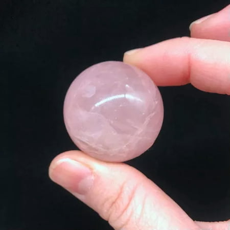 EOEMY Natural Quartz Sphere Chakra Reiki Mineral Crystal Ball W/ Stand Decor 20-100mm-Rose Quartz (4Cm 100G)