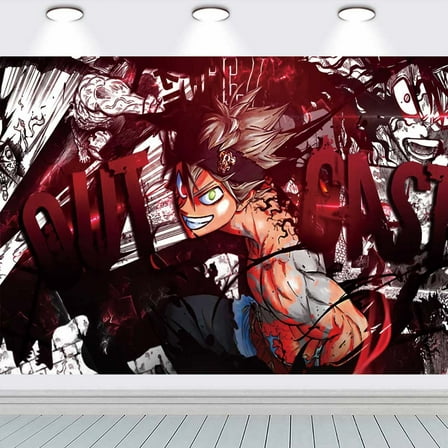 Black Clover Post school Wall Decor Birthday Banner Backdrop Background Party Supplies Taspestry