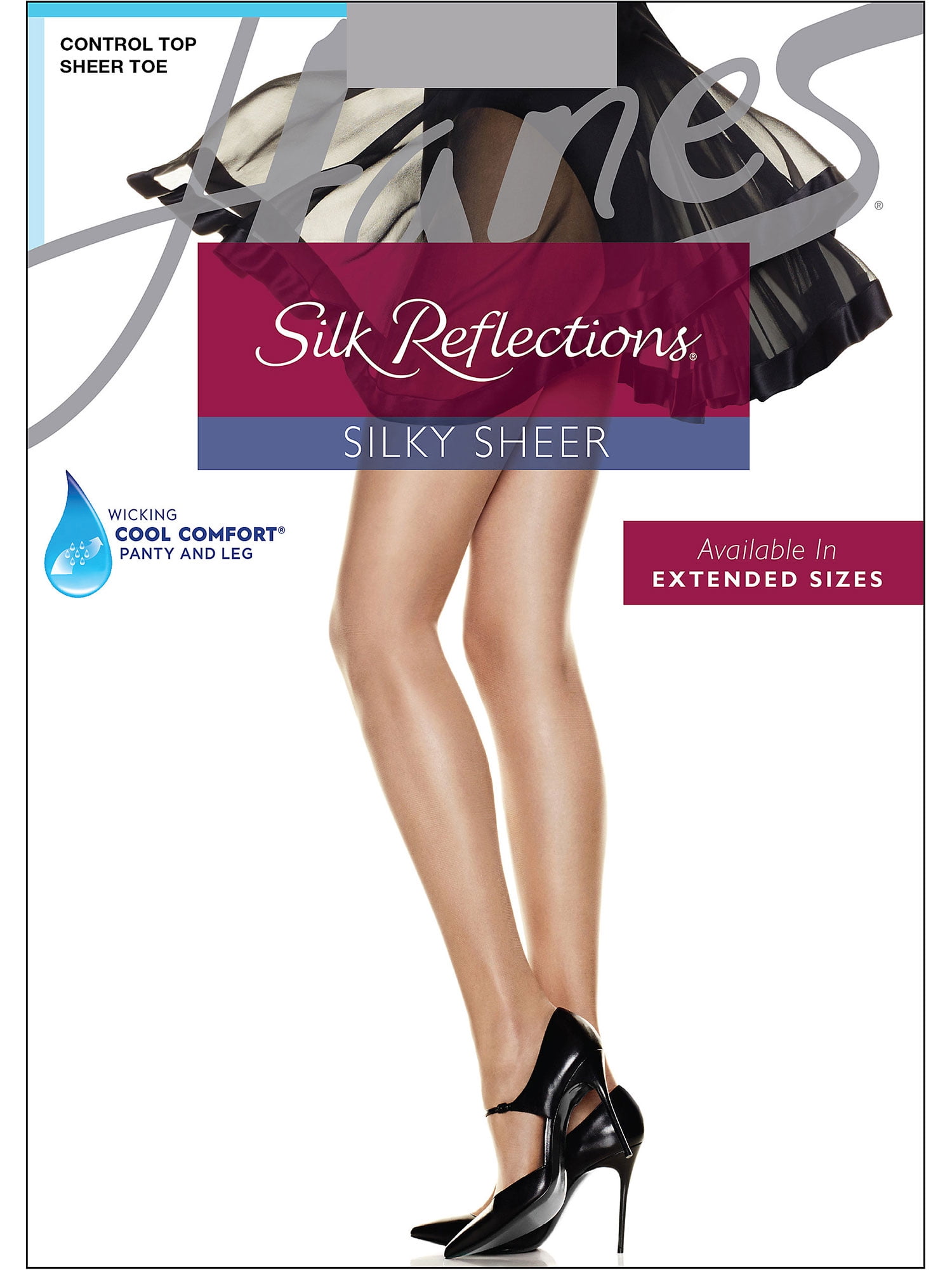 Hanes Silk Reflections Ultra Sheer Control Top Pantyhose With Run ...