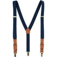 thumbnail image 1 of CTM®  1 Inch Wide Suspender with Faux Leather Buckle and Clip-Ends (Men's), 1 of 2