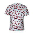 thumbnail image 6 of Vsdgher Flowers and Lady Bugs Print Men's Dry Fit Mesh Athletic Shirts Moisture Wicking Tennis T-Shirt Tops, 6 of 9