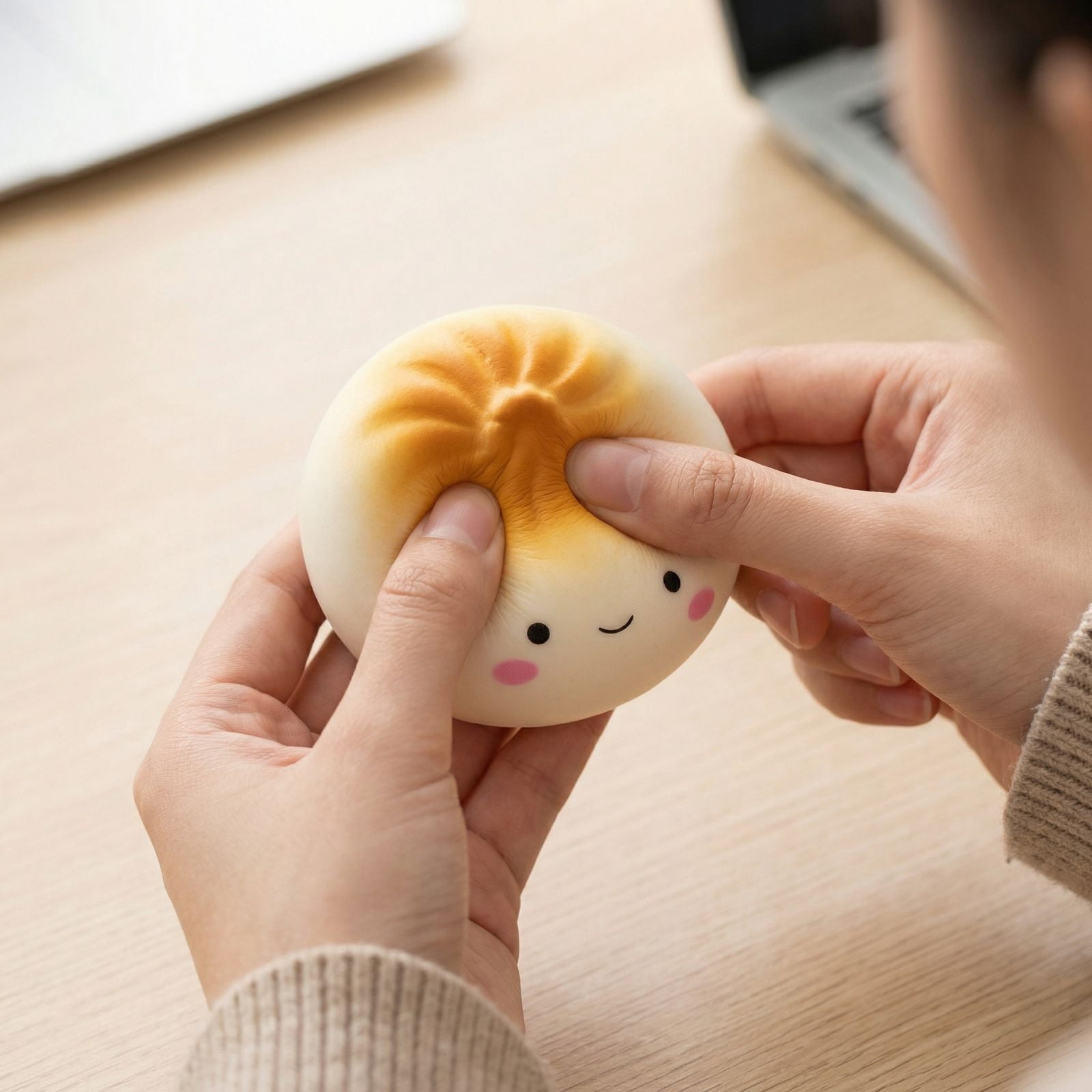 24Pcs Dumpling Squishy Buns, Cute Squishy Dumpling Large, Squishy Dumpling Doll with Cute Expressions, Silicone Bun Sensory Fidget Dolls, Hand Pinching Decompression Dolls