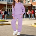 thumbnail image 5 of YunPes Girls Clothes Cute Print Hooded Sweatshirt & Jogger Sweatpants Set Casual Preppy Sweatsuit Fall Winter Outfits for Kids, 5 of 5