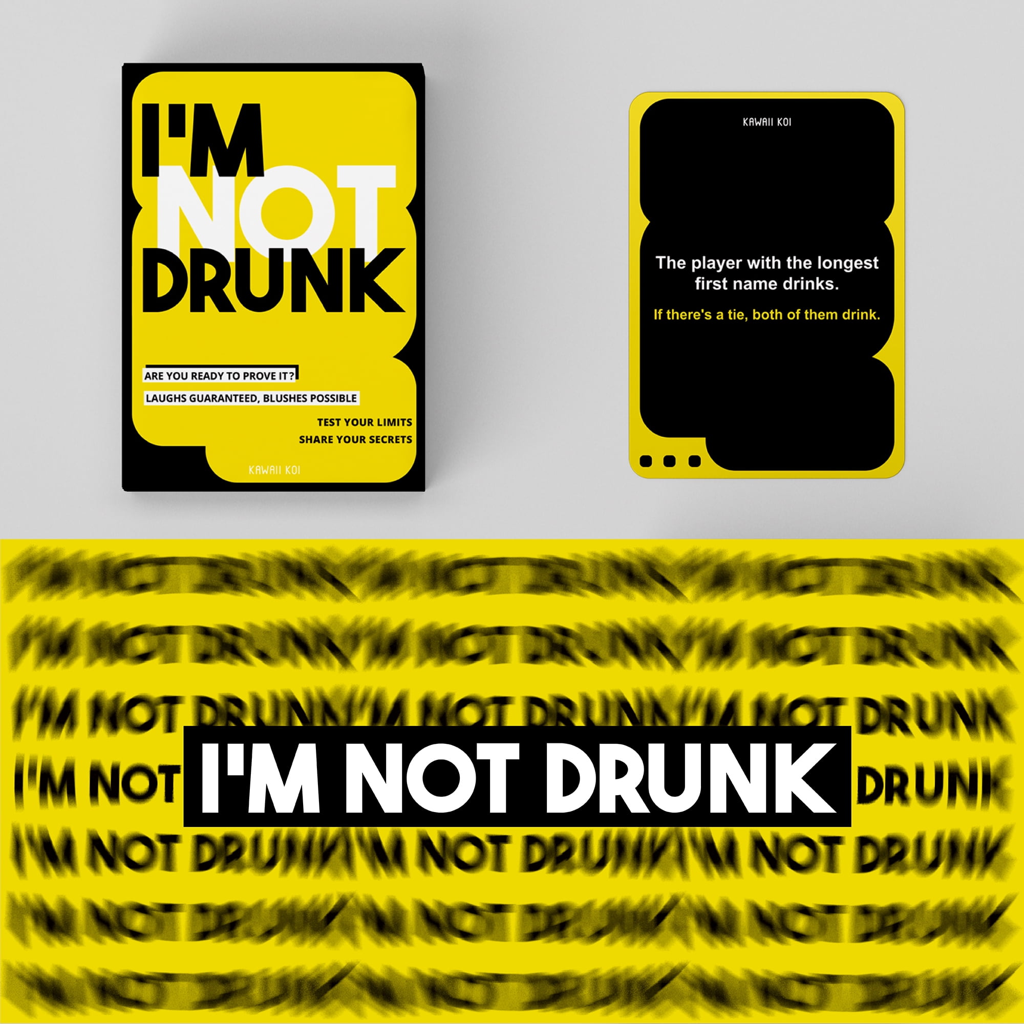 I'M NOT DRUNK Party Drinking Game for Adults, 55 Cards, Funny Game for Game Night, 21st Birthday and Bachelorette Gift