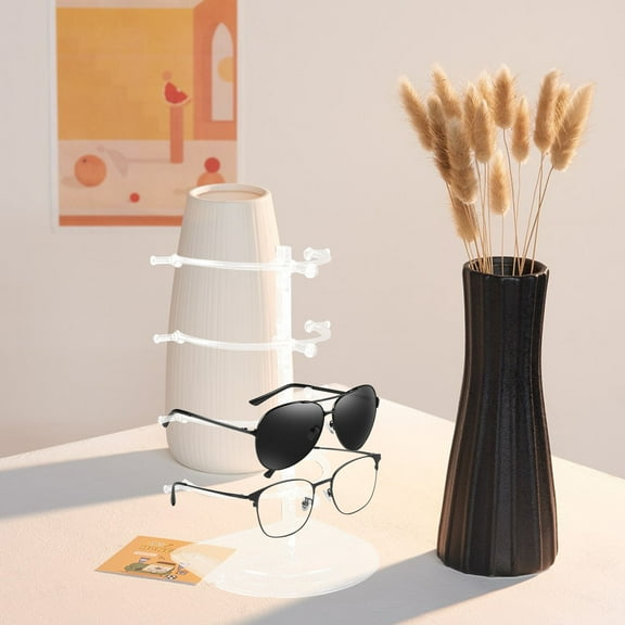 Hemoton Hemoton Acrylic Glasses Stand Sunglasses Rack Holder Display Organizer for Multiple Glasses Transparent Acrylic Desk Eyeglass Holder