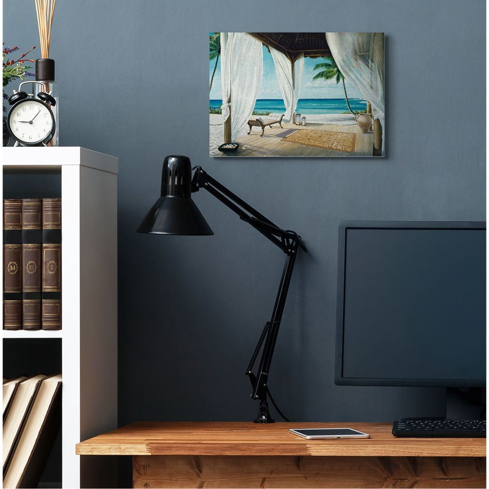 Stupell Industries Beach Resort Ocean Sea Landscape Painting Canvas Wall Art by Jacob Reed