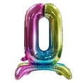 thumbnail image 1 of Realmax Standing Number 0 Rainbow Gradient Foil Balloon, 1 of 1