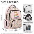 thumbnail image 4 of FKELYI Cartoon Cat Pink Print 17 Inch Schoolbag Spacious Kids Backpack with Multi-Pockets Primary School Bookbag Travel Backpacks for Elementary Student Girls Rucksack, 4 of 7