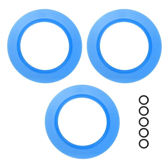 3 Pack Flush Valve Seal 2.76" ID. x 4.25" OD. Silicone Toilet Gasket, Dark Blue