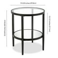 thumbnail image 6 of Evelyn&Zoe 20" Blackened Bronze Metal/Glass Side Table, 6 of 7