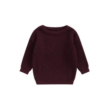 

Bagilaanoe Toddler Baby Girl Boy Knitted Sweater Long Sleeve Pullover 6M 12M 24M 3T 4T 5T 6T Kids Warm Jumpers Tops Fall Loose Knitwear