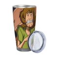 thumbnail image 2 of Lsque Scooby-Doo Pattern 20oz Car Cup with Lid and Straw, Insulated Coffee Cup with Straw Topper, Spill Proof Travel Coffee Mug, Stainless Steel Tumble, 2 of 8